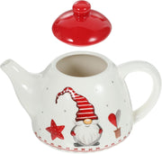 Christmas Santa Ceramic Teapot Nordic Embossed Tea Pot Xmas Decor