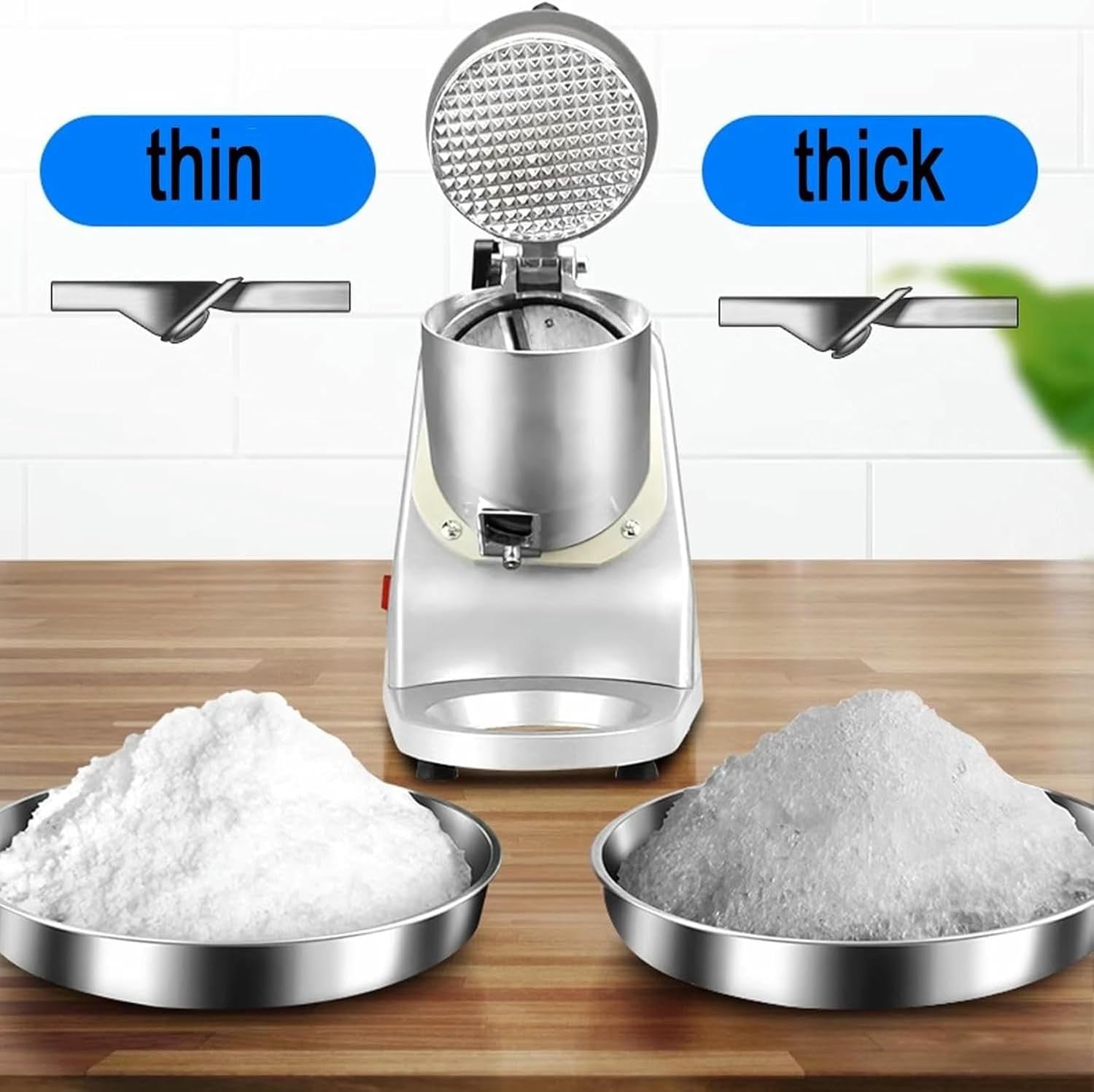 Commercial Ice Crusher Shaver Slushie Machine Dual Blade 330lbs/hr