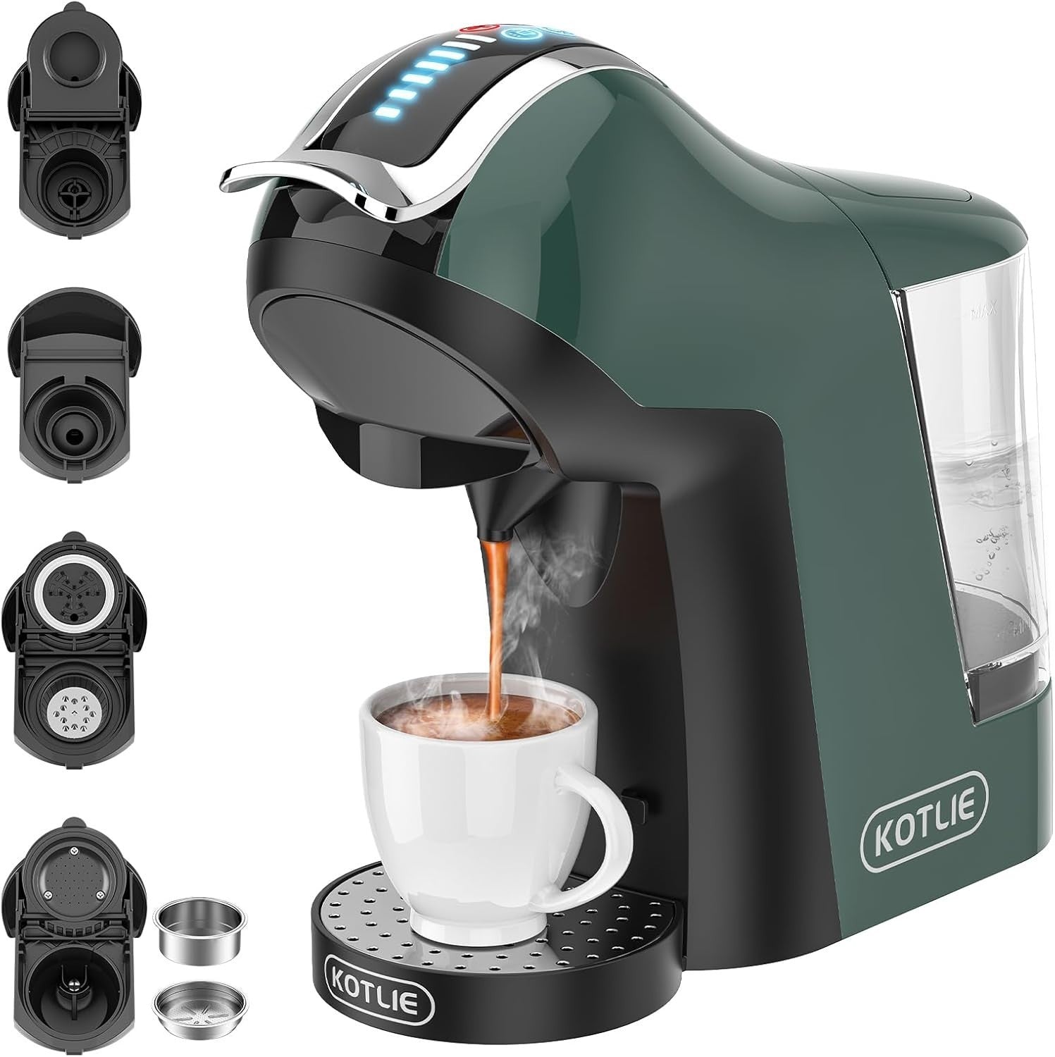 19Bar 5in1 Espresso Coffee Machine Multi-Capsule Maker 1L Tank Auto Brew