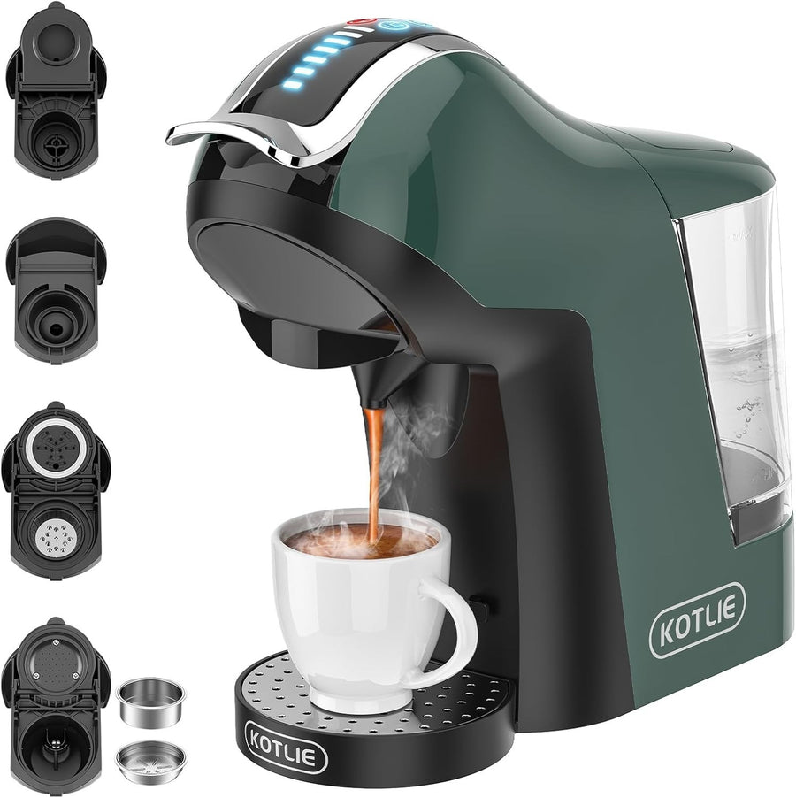 19Bar 5in1 Espresso Coffee Machine Multi-Capsule Maker 1L Tank Auto Brew