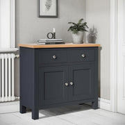 Charcoal Grey Wooden Sideboard Storage Cabinet 2 Doors 2 Drawers Hallway