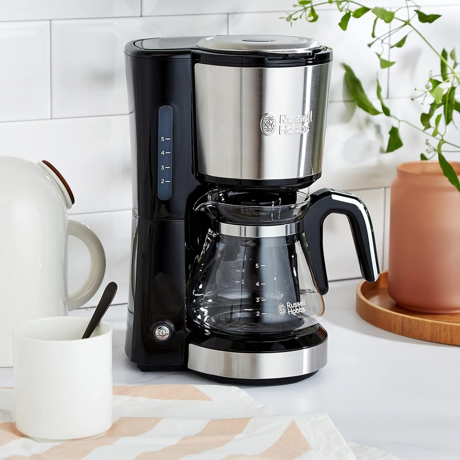 Compact Filter Coffee Maker 0.6L Permanent Filter Mini Drip Machine Stainless