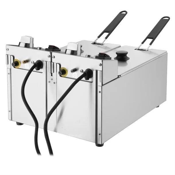 Commercial Double Deep Fat Fryer 6L 4000W Twin Tank Countertop Stainless