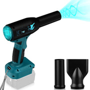 Cordless Mini Jet Blower 500W High Speed Air Duster 3 Speeds 2 Nozzles
