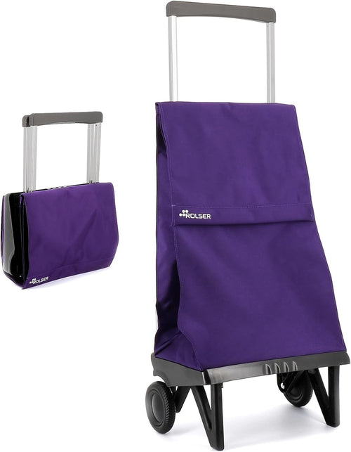 Foldable Shopping Trolley 2 Wheel Lightweight Aluminium Push Cart