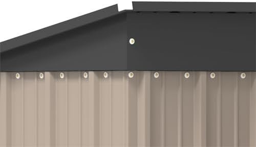 3x5 ft Metal Garden Shed Outdoor Storage Lockable Rustproof Tool Shed
