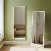 Full Length Mirror with LED Lights 160x60cm – Dimmable & Wall/Floor Mount