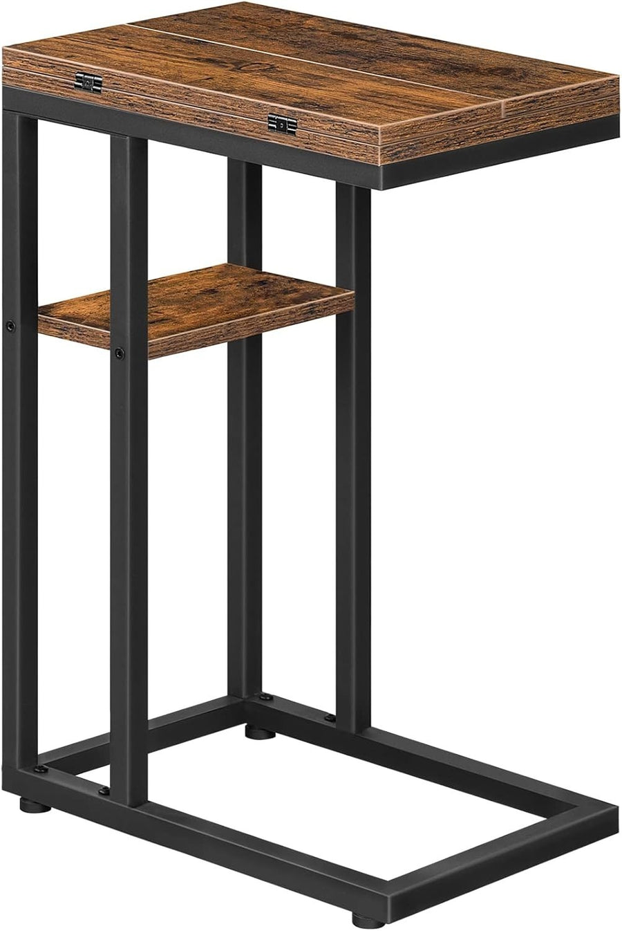 Foldable C-Shaped Side Table Laptop Snack Tray Small Space