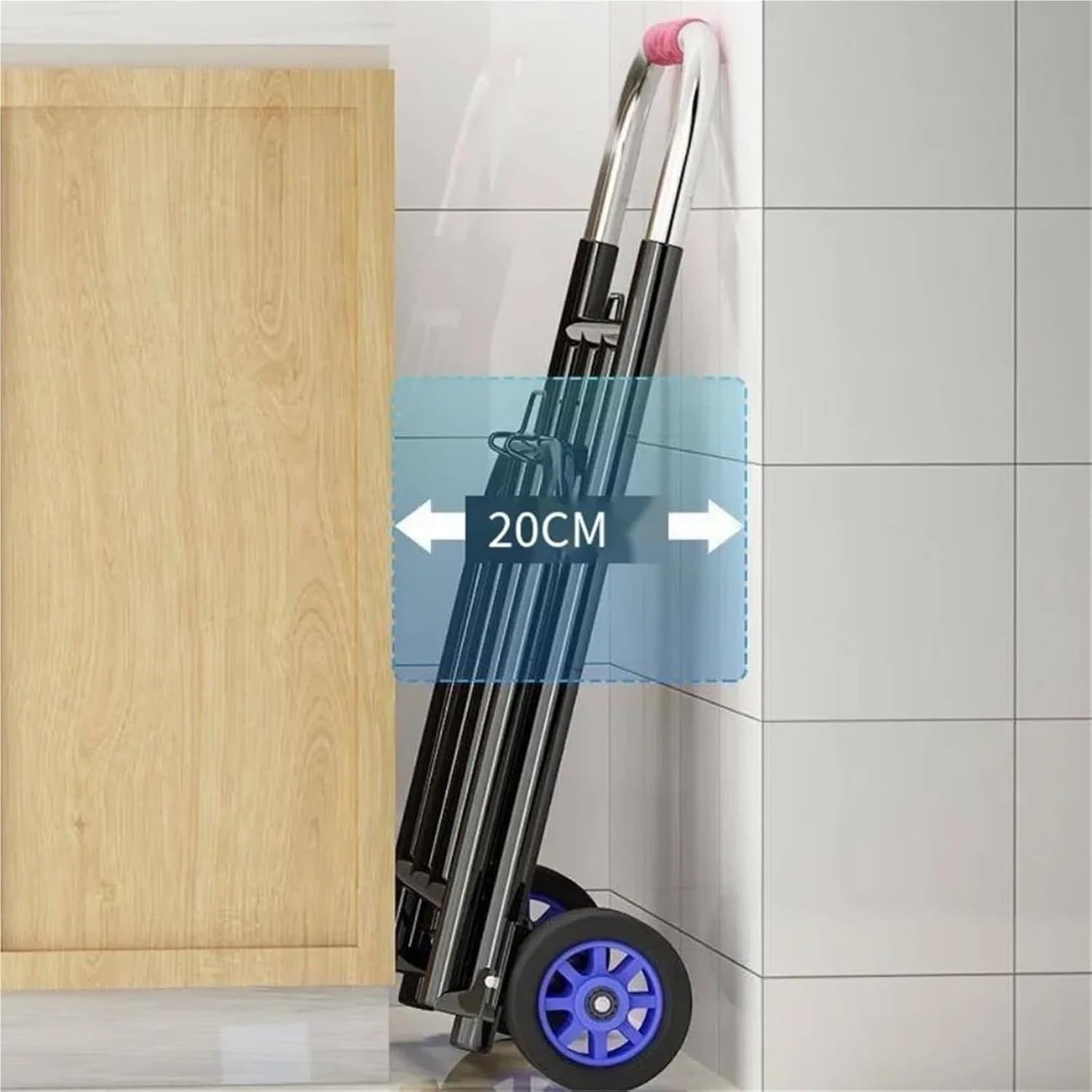 Foldable Heavy-Duty Stair Climber Hand Truck Adjustable Portable Luggage Trolley