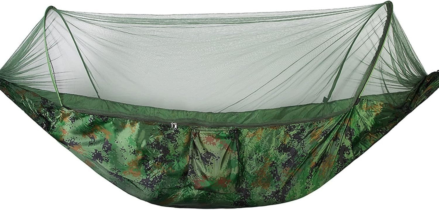 Camping Hammock with Mosquito Net, Camouflage, 290cmx140, Portable & Lightweight