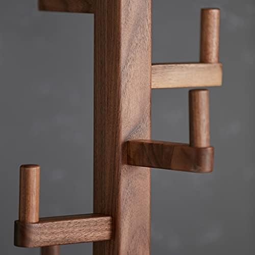 Modern Wooden Coat Rack Stand | Freestanding Tree Hallway Hat & Bag Holder