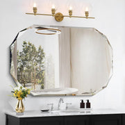 Frameless Diamond Edge Bathroom Mirror 76x91 cm Easy Wall Mount