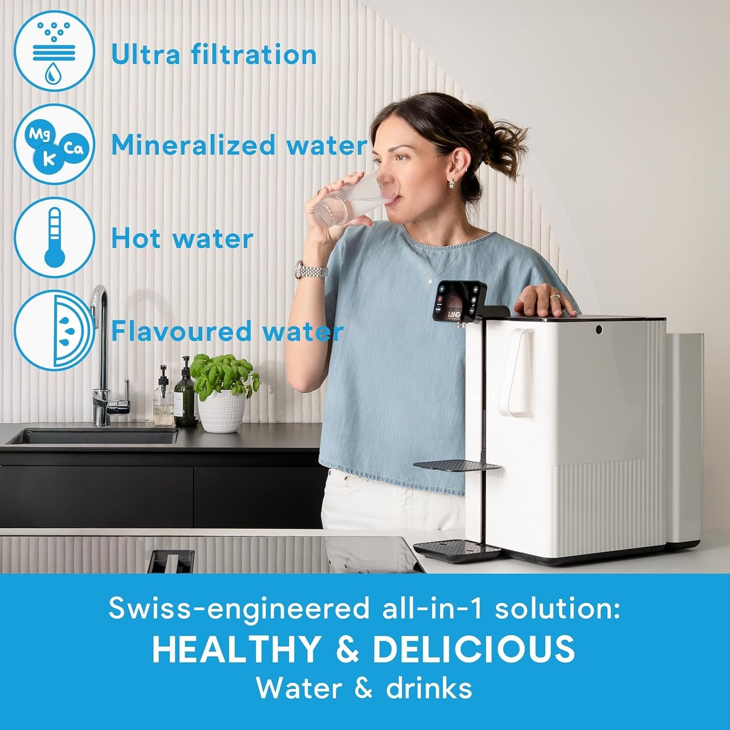 Countertop RO Water Filter Hot Water Alkaline Mineral System