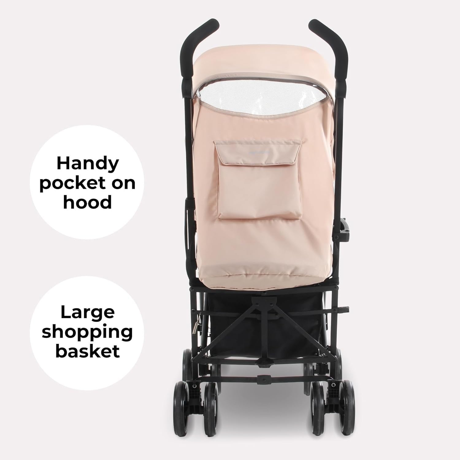 Lightweight Umbrella Stroller Compact Fold Travel Buggy Reclining Seat Pink