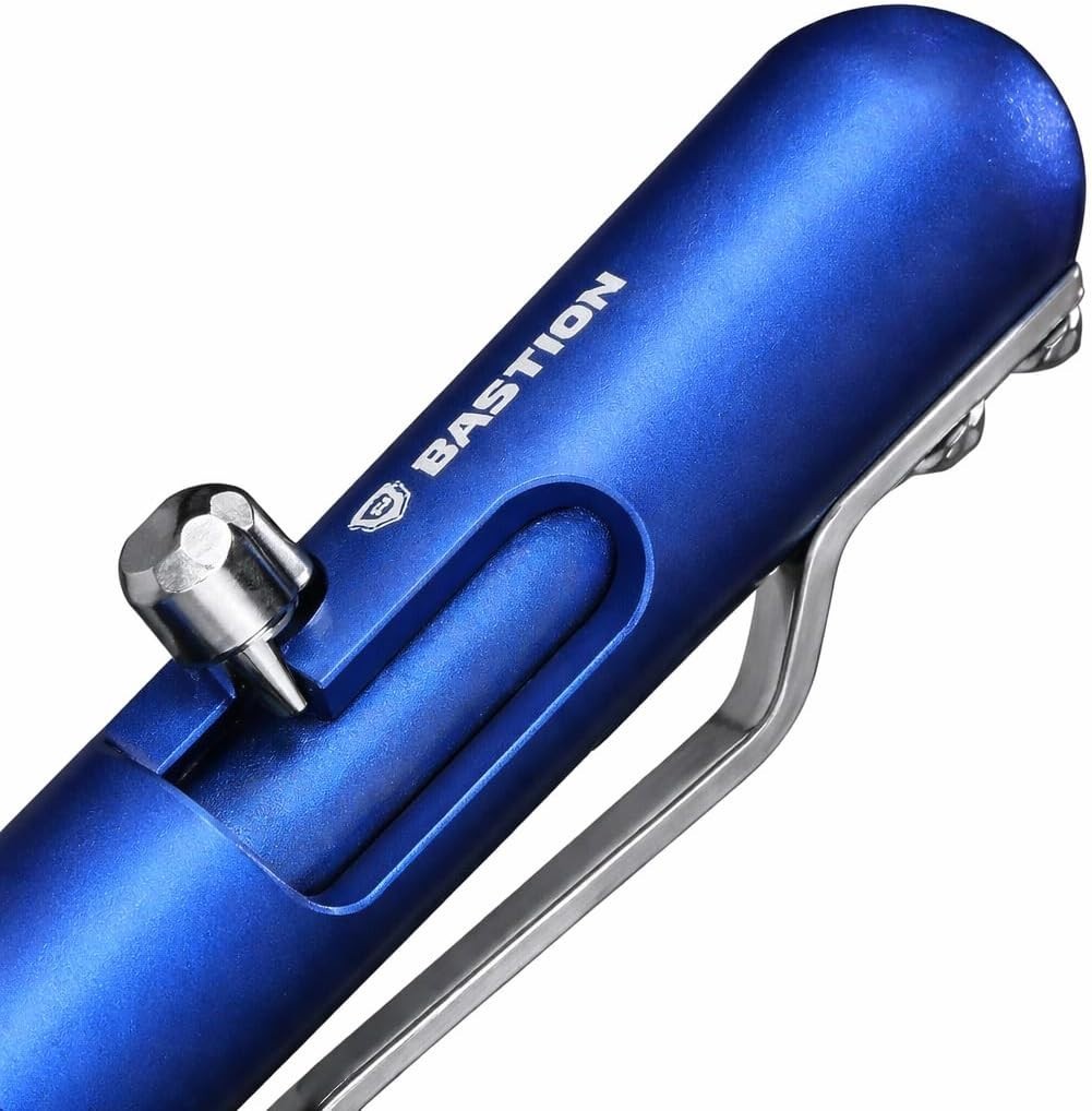 Luxury Slim Blue Ballpoint Pen – Aluminium, Bolt Action, Gift Ready