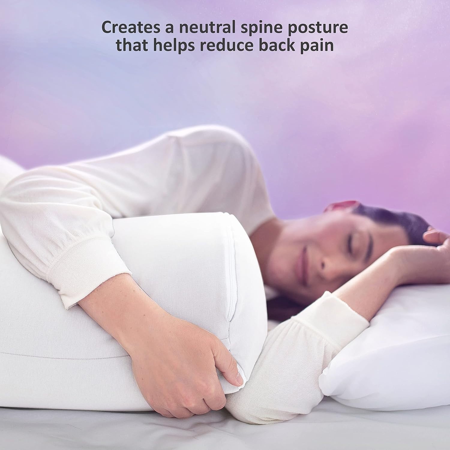 Pregnancy Pillow Curved Body Support Full Length Side Sleeper Washable