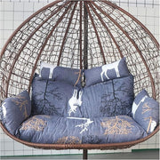 Waterproof 2 Seater Egg Chair Cushion Thick Swing Seat Pad Outdoor Garden