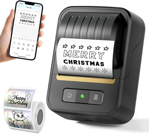 Bluetooth Label Maker Portable Thermal Printer with Tape