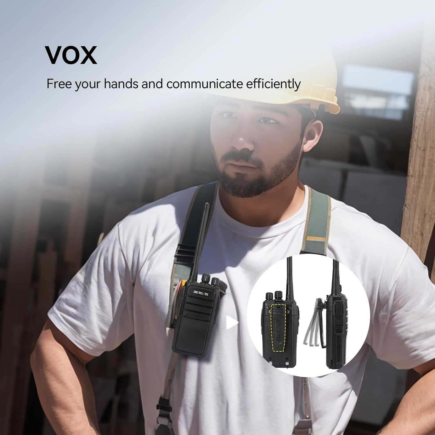 Long Range Rechargeable Walkie Talkies 16CH VOX 6 Way Charger 6 Pack