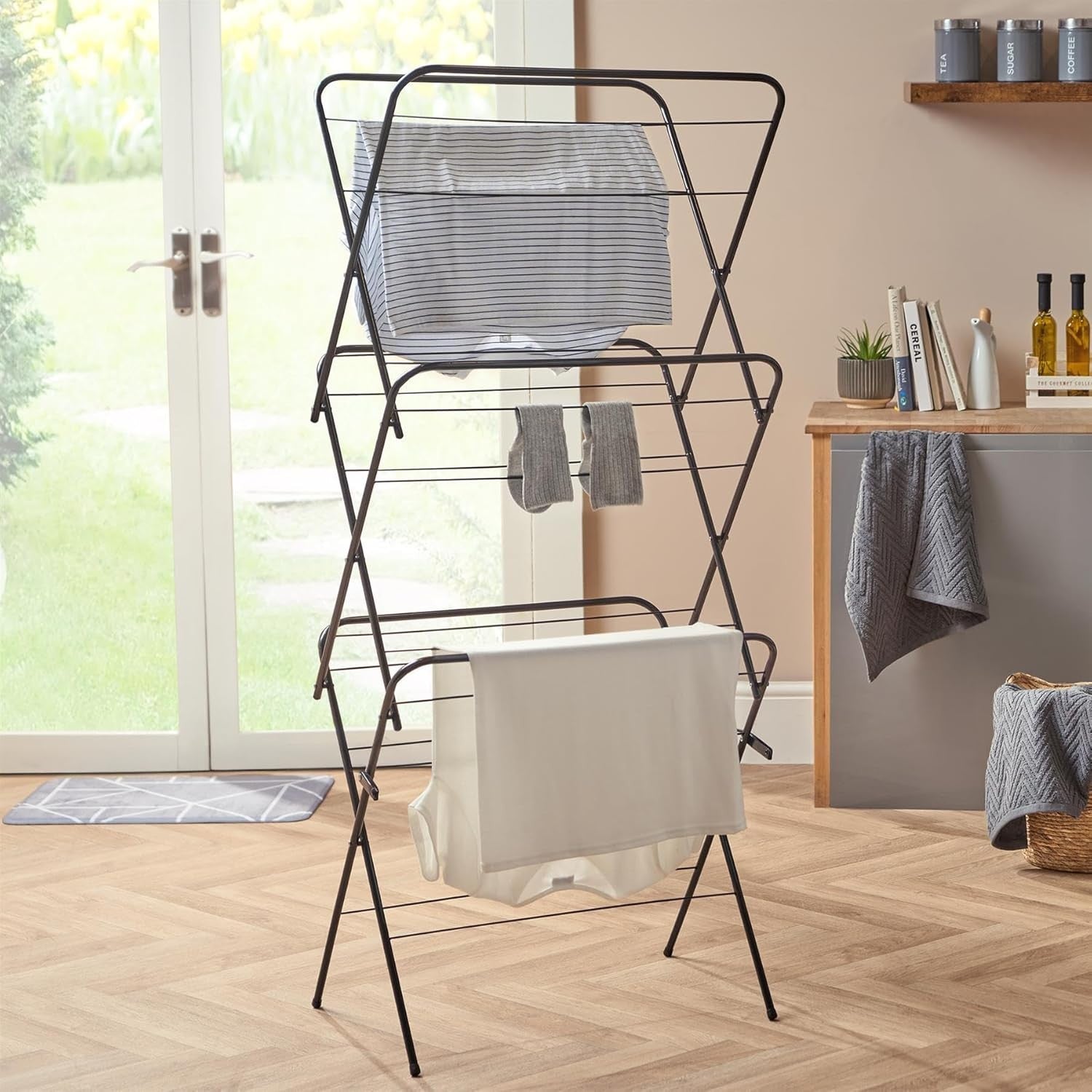 Radiator Clothes Airer 3 Tier Folding Indoor Drying Rack Space Saving
