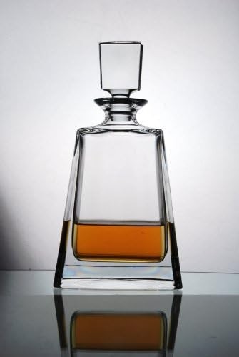 Crystal Spirit Decanter 500ml Rectangular Handmade Glass Modern Bar Bottle