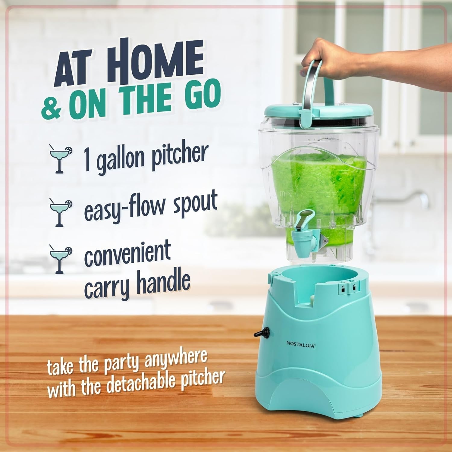 Frozen Drink Maker Slushie Machine Margarita Maker 3.7L Aqua