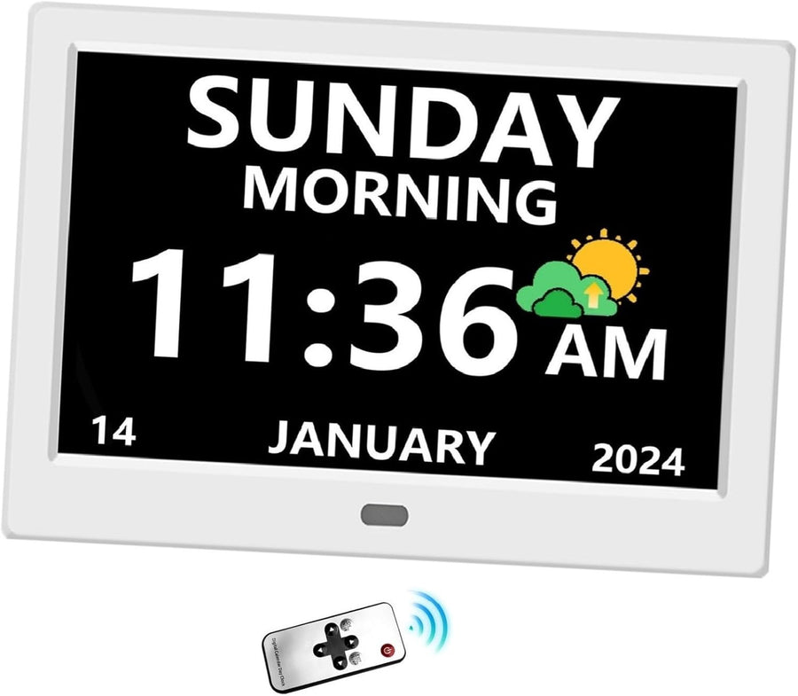 11 Inch Digital Dementia Clock Large Day Date Time Display Auto DST