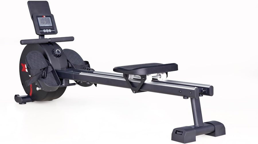 Home Rowing Machine 16-Level Magnetic Resistance Quiet Belt LCD Compact 100KG
