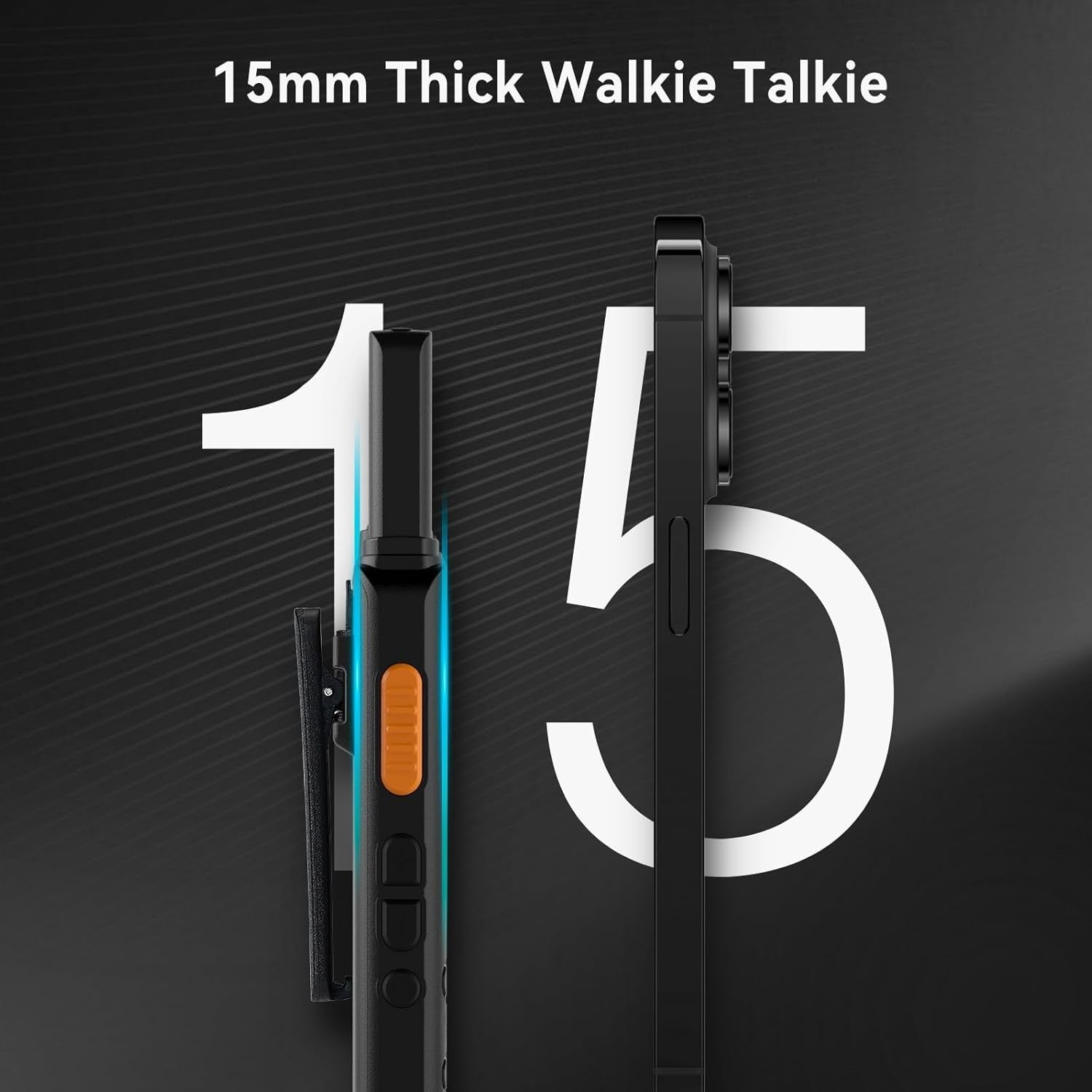 Slim Walkie Talkies 4 Pack Screen VOX USB-C PMR446 Business Radio