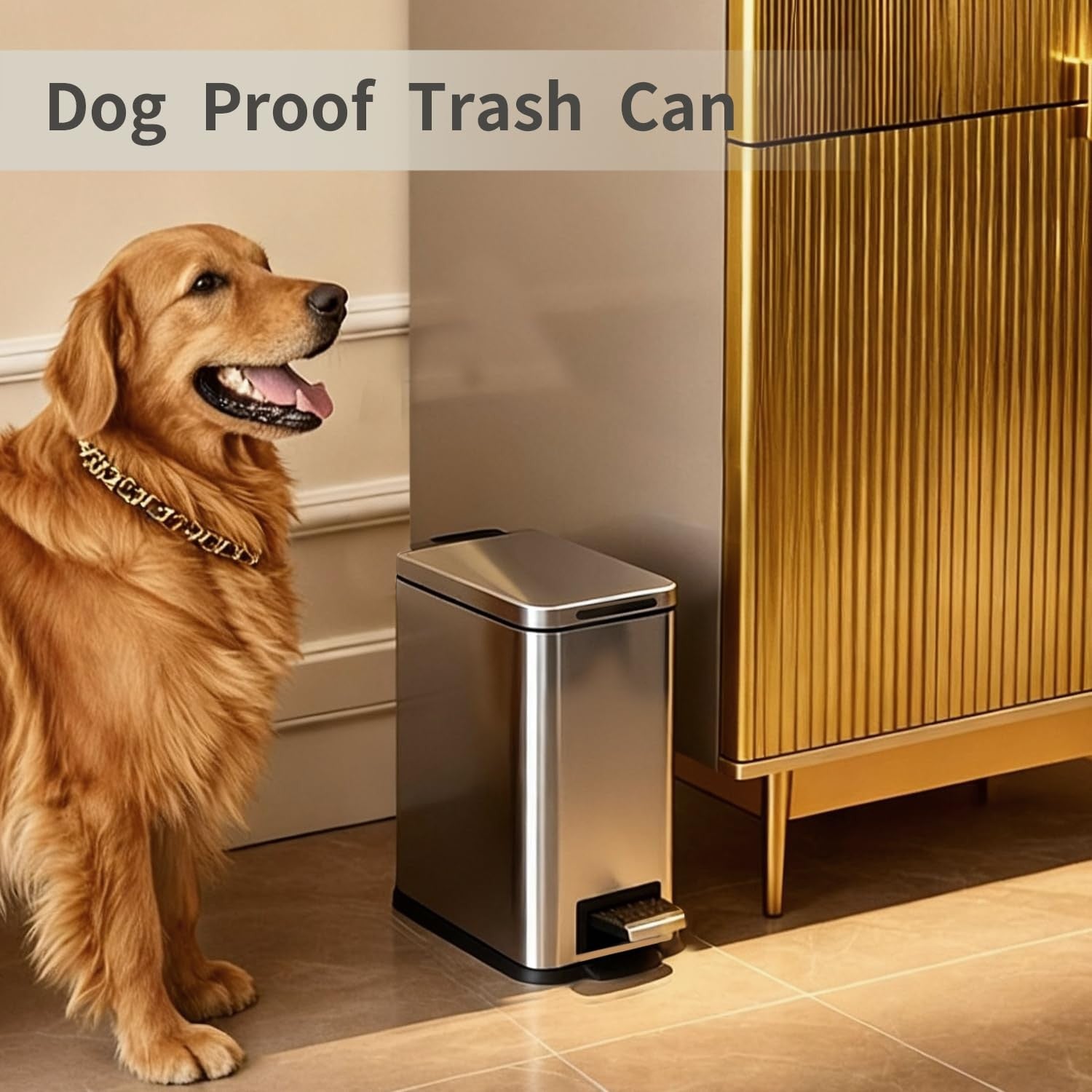 10L Slim Stainless Steel Pedal Bin Soft Close Bathroom Silver