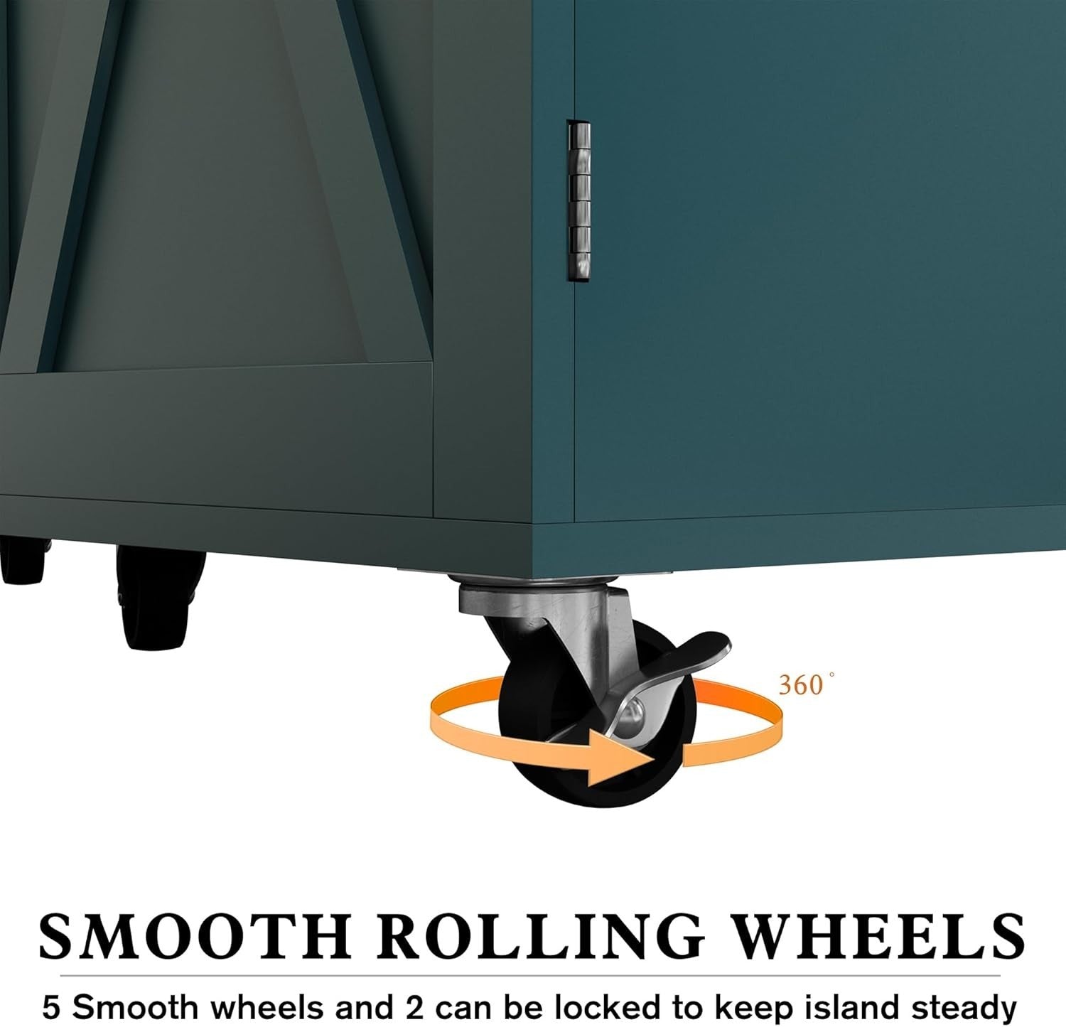 Rolling Kitchen Island Cart Drop Leaf Worktop Storage Cabinet