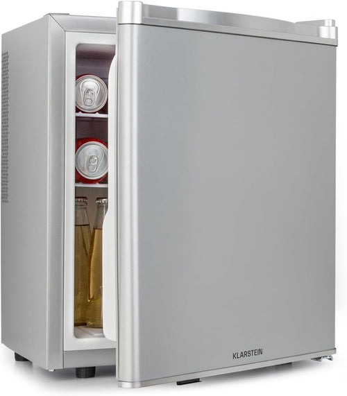 38L Mini Fridge Silver Portable Cooler and Drinks Fridge Silent