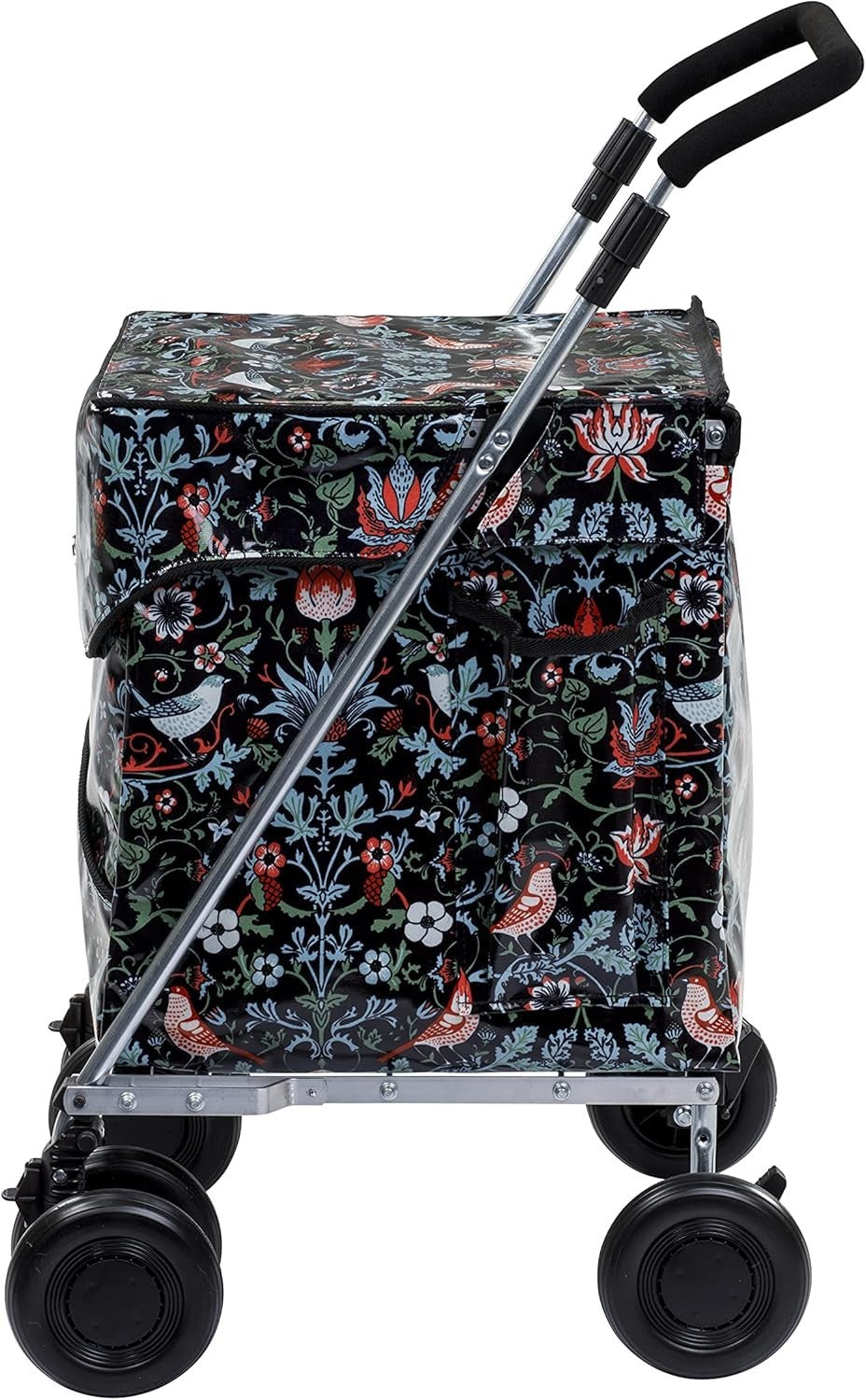 4 Wheel Push Shopping Trolley Walking Aid Foldable Support Cart