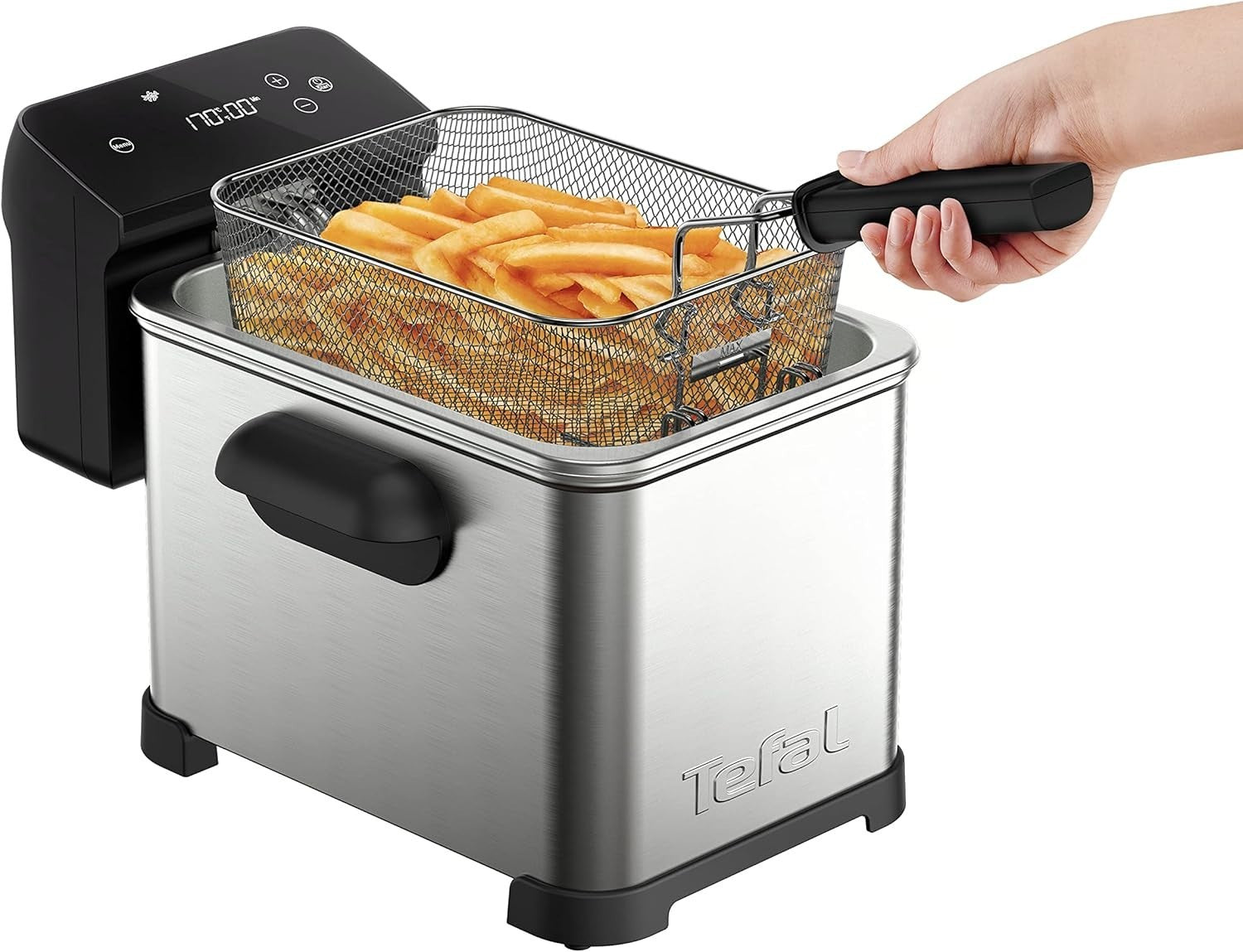 Family Digital Deep Fryer 4L Oil 2400W Cooling Zone Touch Screen XL