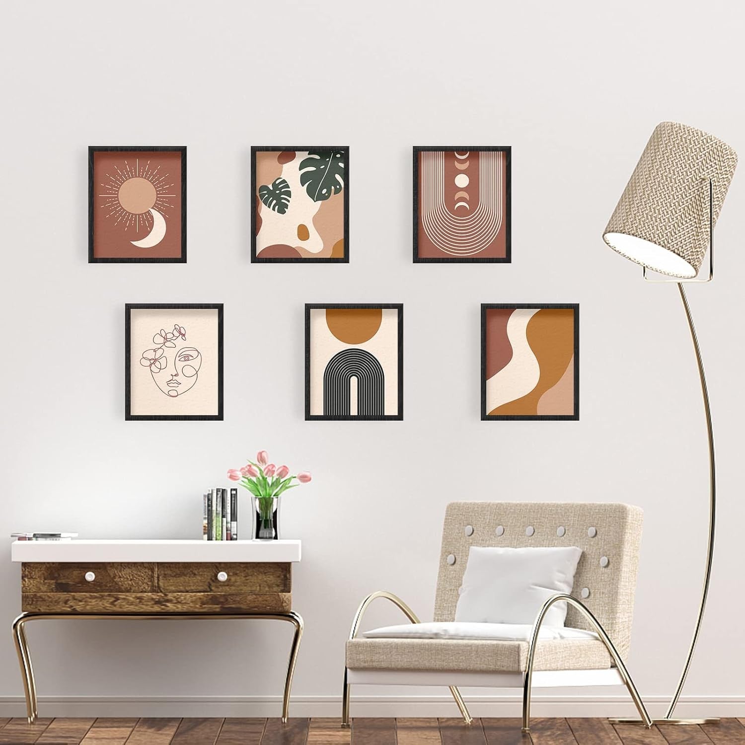 Boho Landscape Wall Art Prints Set 9pc 8x10in Unframed
