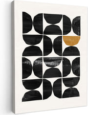 Large Framed Canvas Wall Art 50x70cm Black Abstract Modern Print
