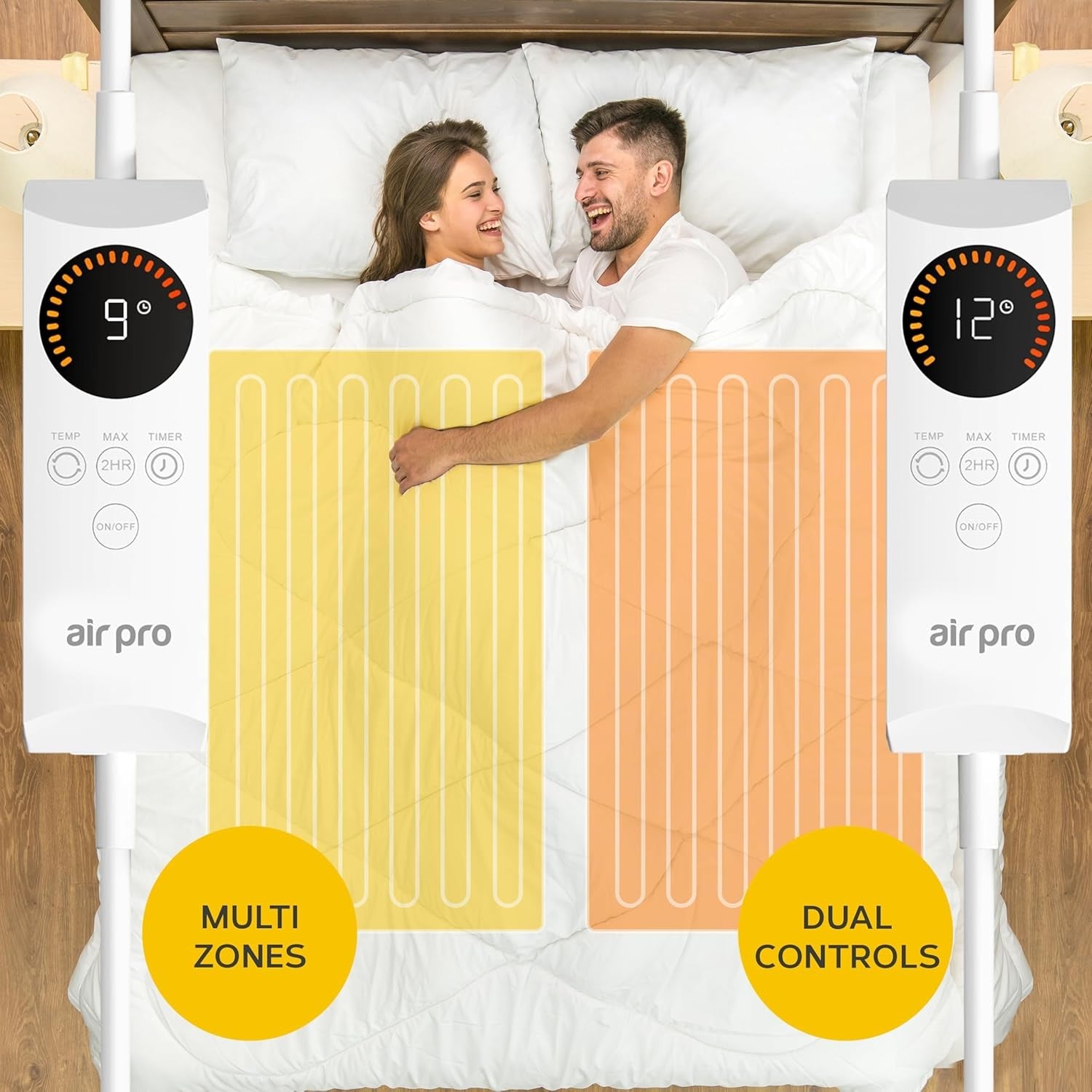 Electric Heated Underblanket Super King 180x200cm Dual Control Fitted Bed