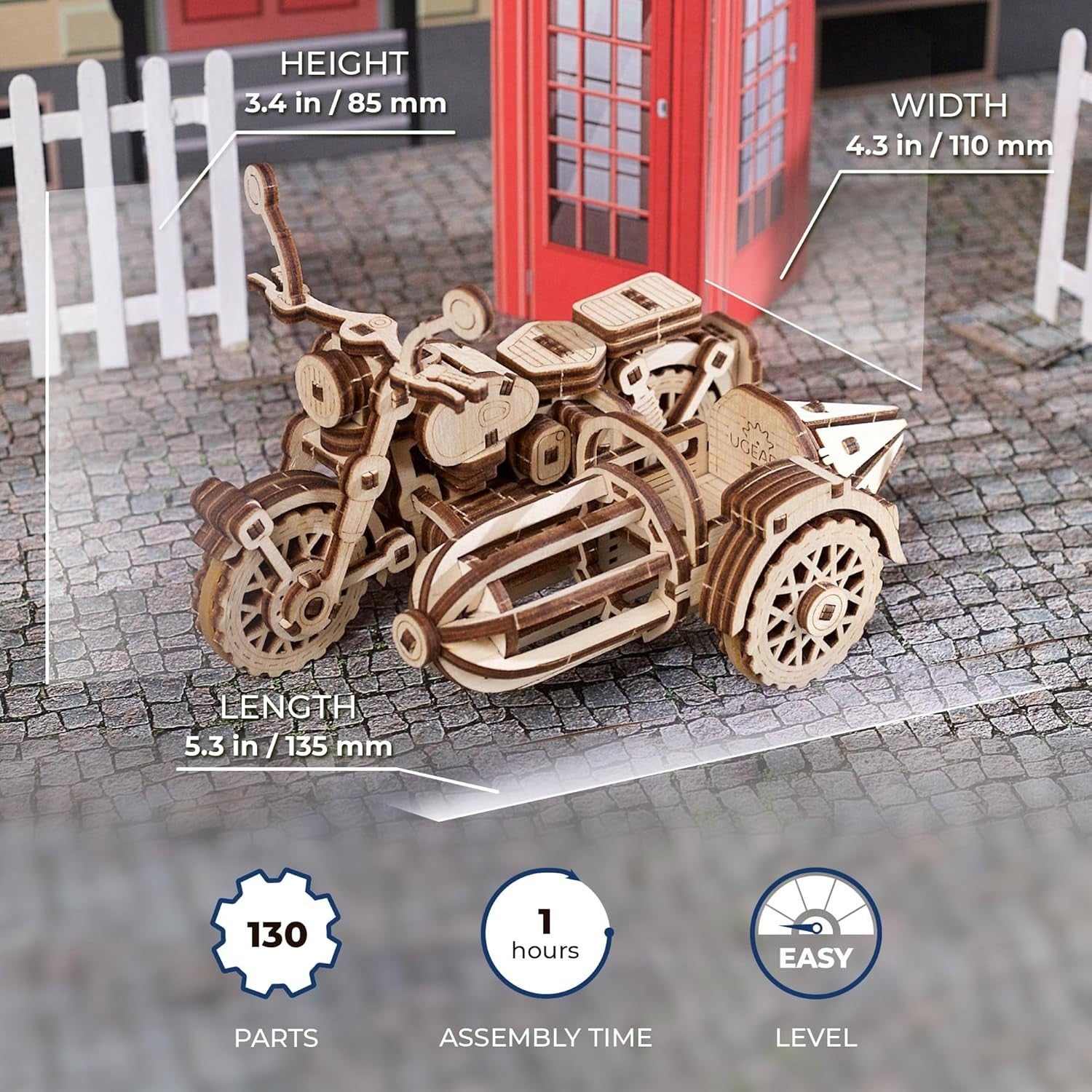 3D Wooden Flying Motorbike Puzzle - Interactive Build, Magical Collectible
