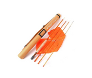 7ft Fiberglass Fly Fishing Rod 3wt 4-Piece Travel Orange Blue Purple