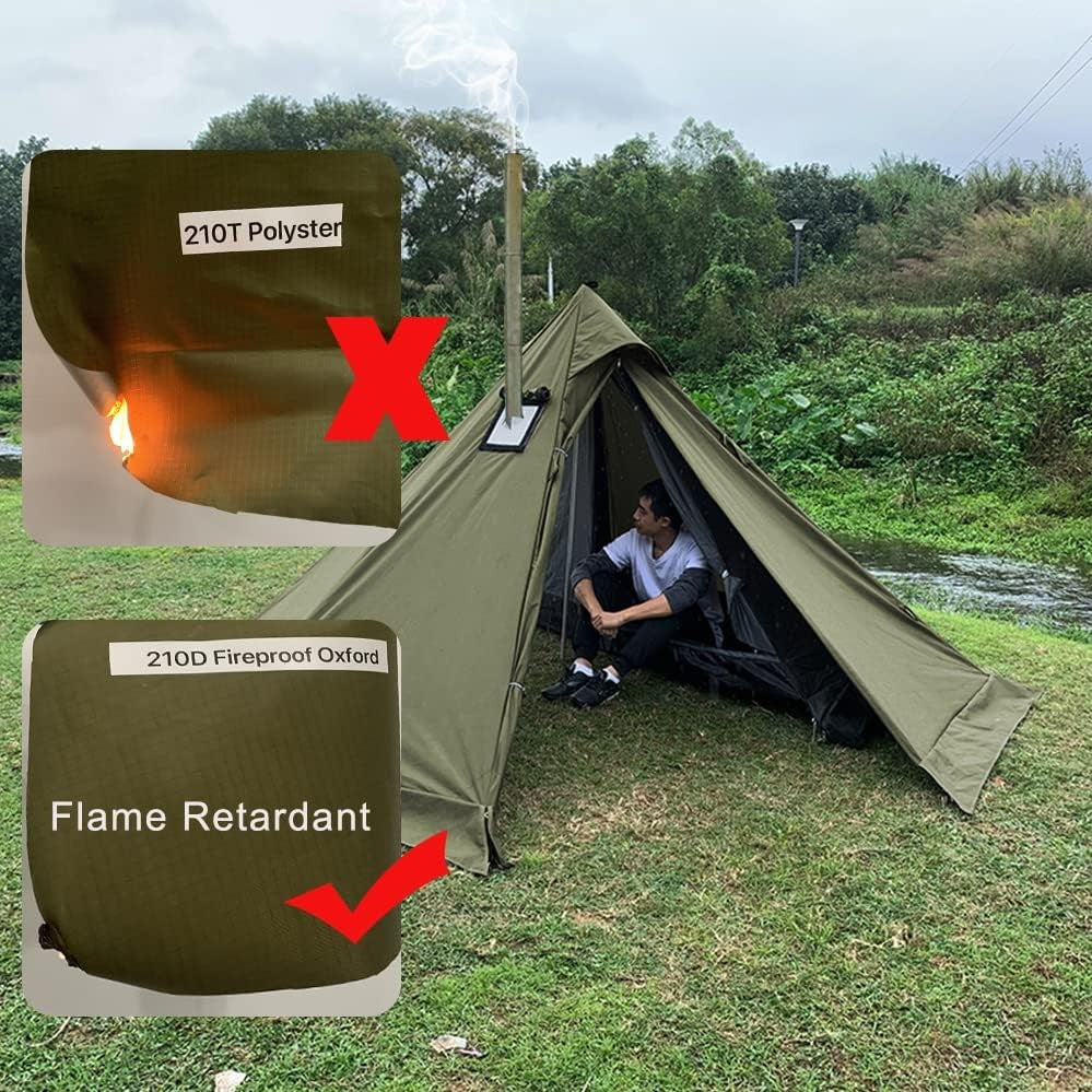 4 Season Hot Tent Teepee with Jack Winter Camping
