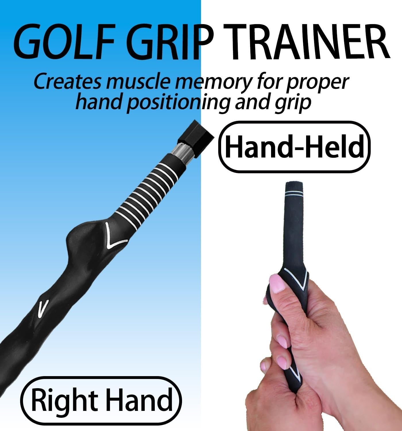 Golf Swing Trainer Hinge Rotation Grip Collapsible Aid