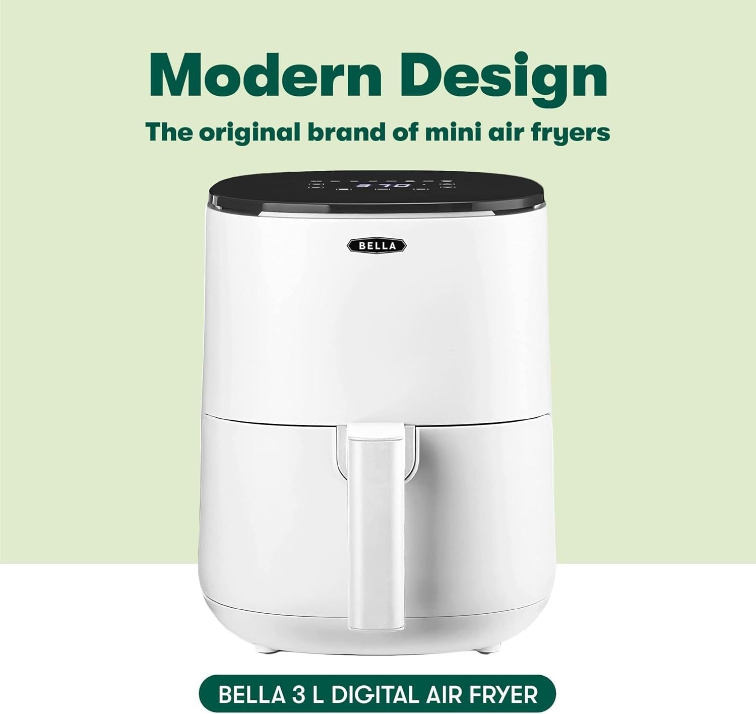 Compact Air Fryer 2.9QT | Touchscreen No-Oil Fast Cooking Dishwasher Safe White