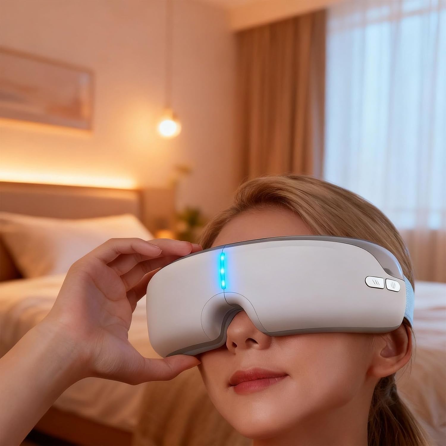 Heated Eye Massager Bluetooth Steam Vibration Eye Strain Relief