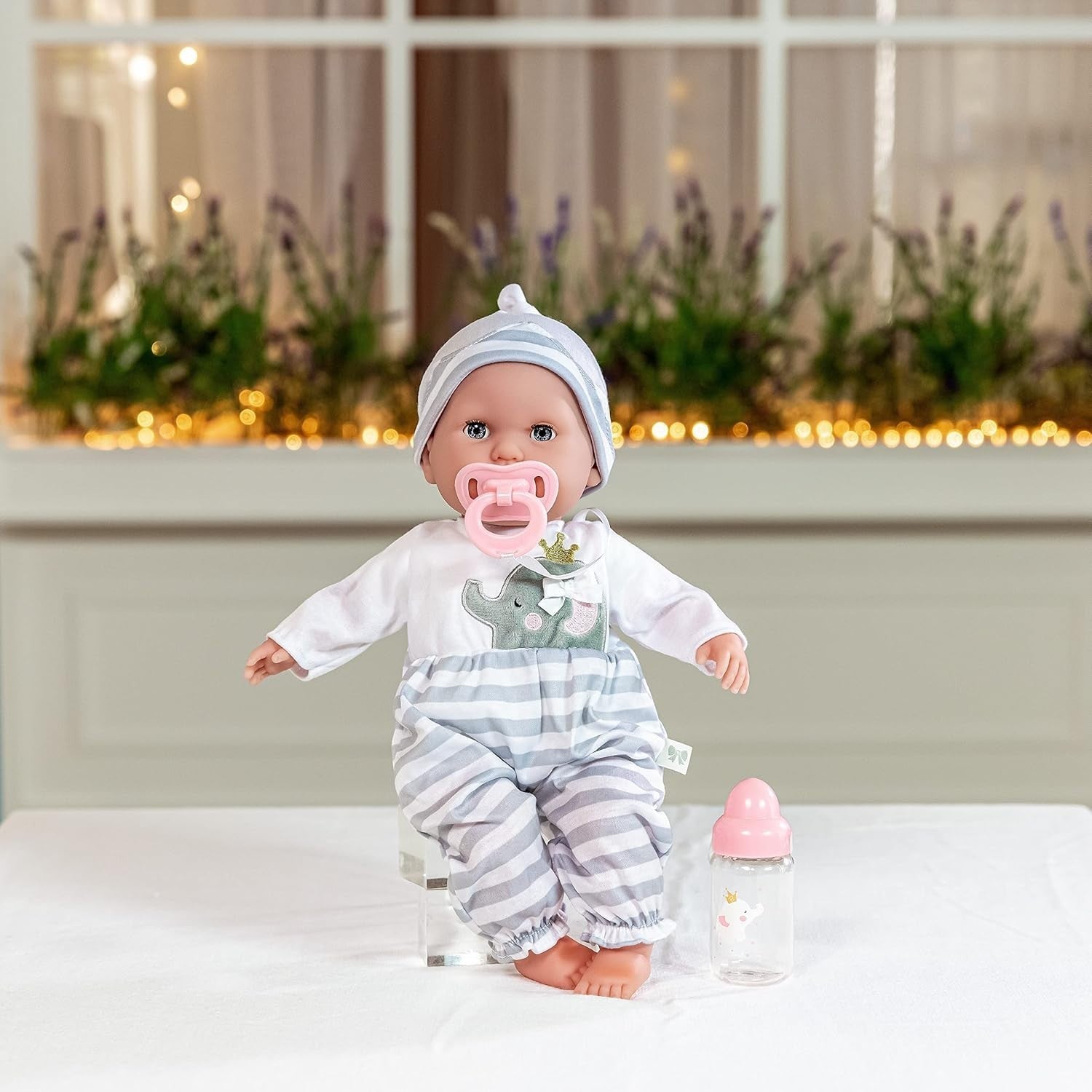 38cm Soft Body Baby Doll Sleepy Eyes Pacifier Bottle Set Kids