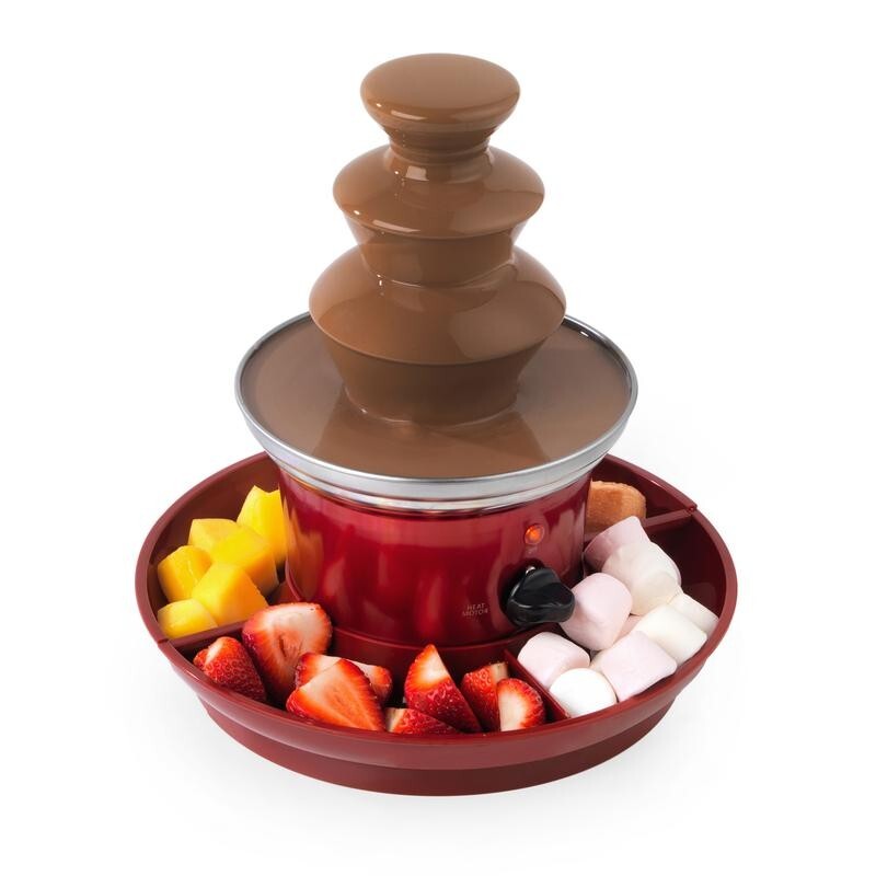 3-Tier Chocolate Fountain Party Dipper 90W Skewers Tray Gift