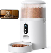 Automatic Cat Feeder Camera 3MP HD WiFi App Control 4L Food Dispenser