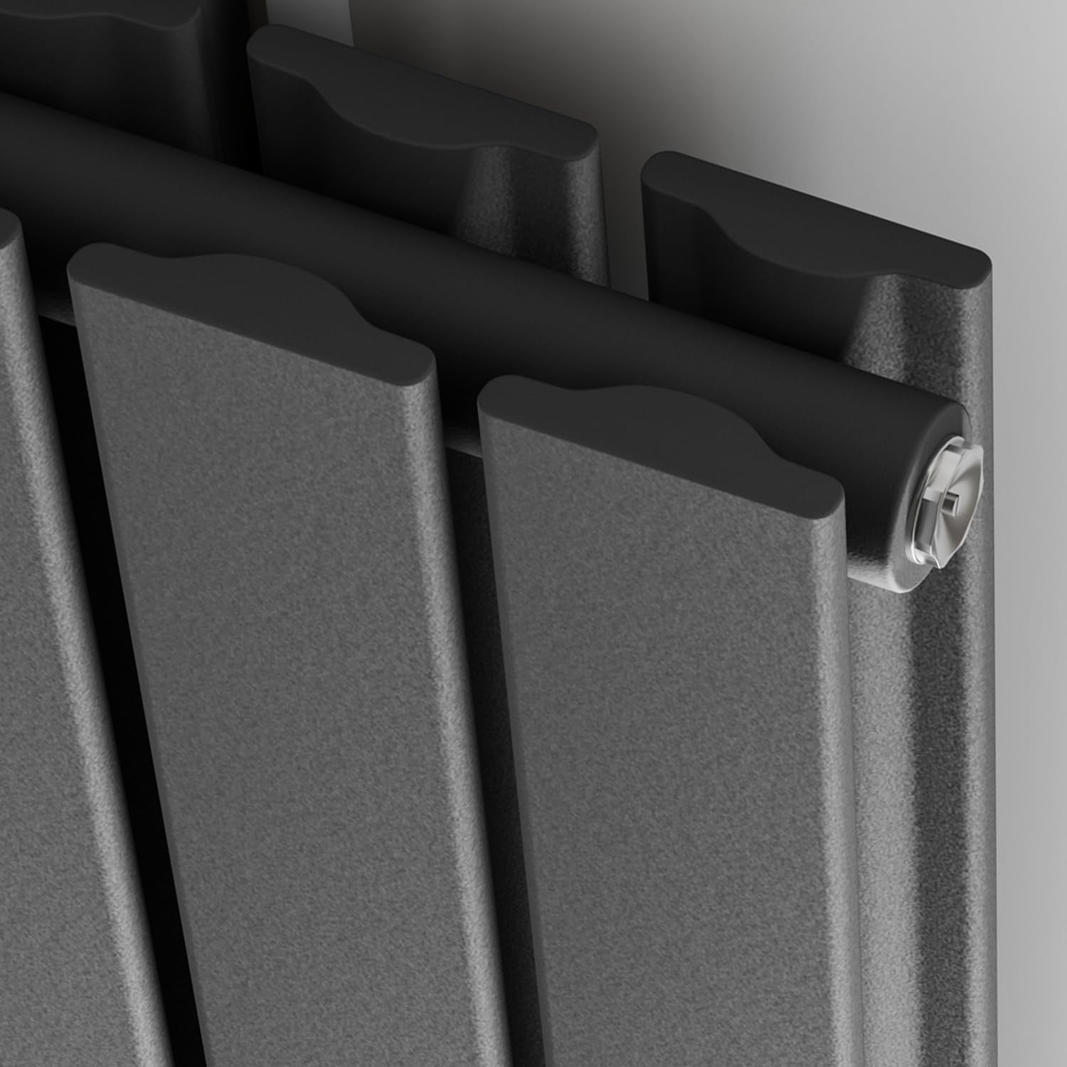 Vertical Anthracite Grey Radiator 1600x610mm Double Panel High Heat Output