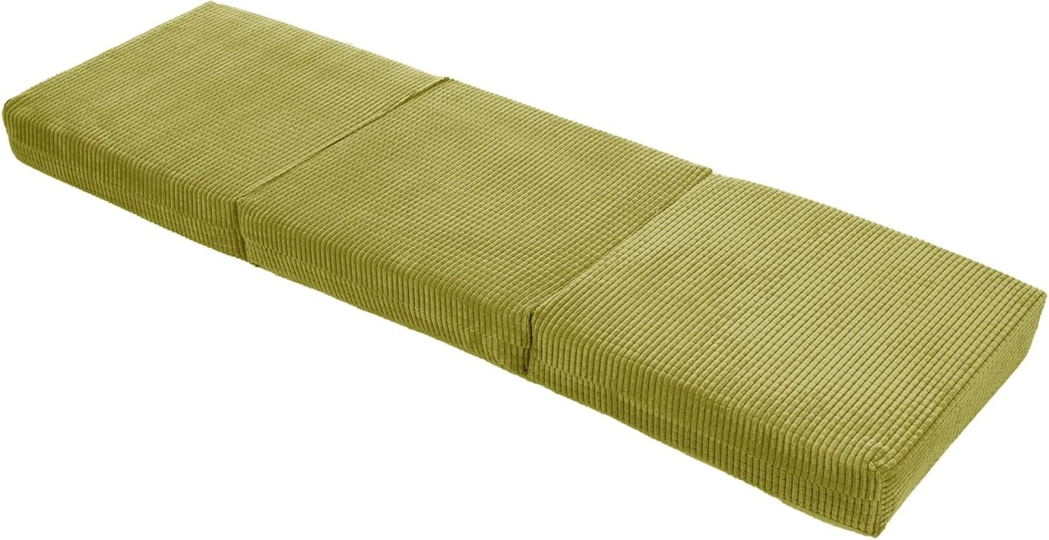 Z Bed Chair Futon Mattress Lime Fold Out Single Sofa Bed Footstool Seat