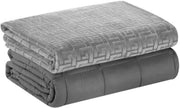 Gray Weighted Blanket 150x200cm 9kg with Removable Cover for Stress Relief