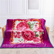 Anastasia Floral 4kg Sherpa Weighted Blanket 200x240cm King Size